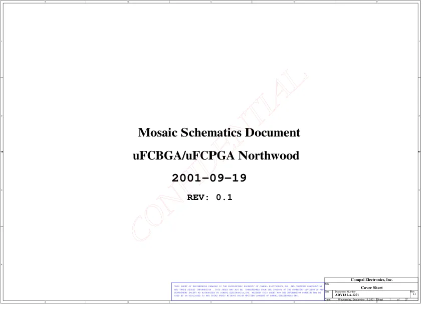 Схема - Материнская плата Compal Electronics, Inc. LA-1271
