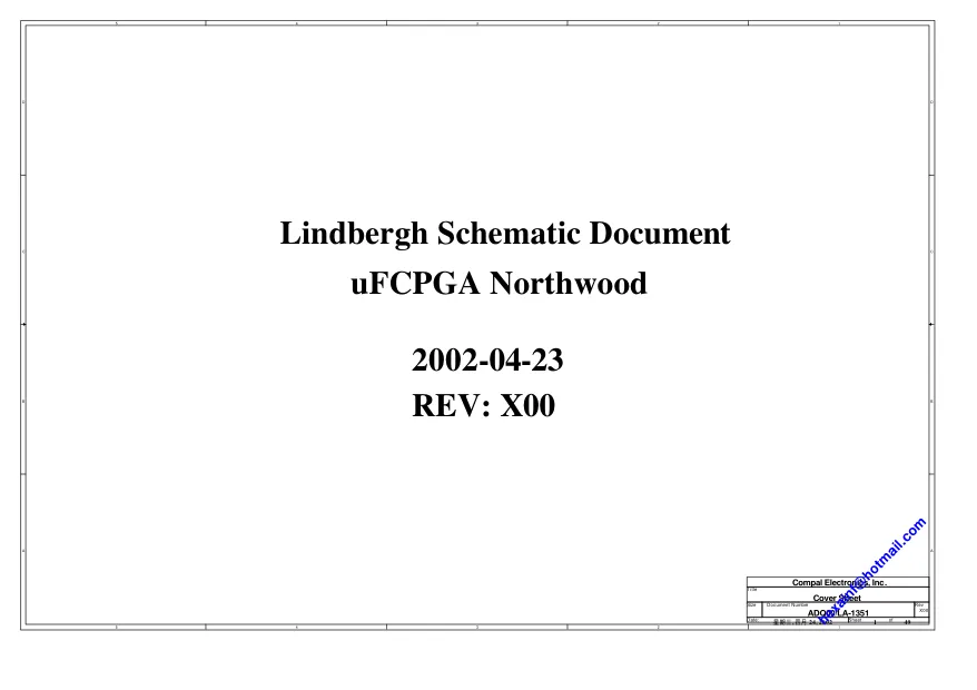 Схема - Материнская плата Compal Electronics, Inc. LA-1351