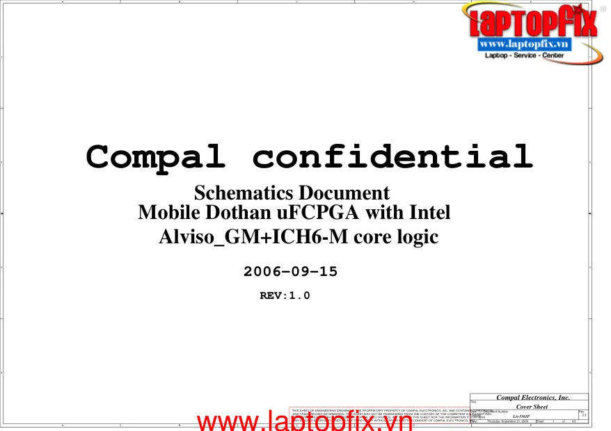 Схема - Материнская плата Compal Electronics, Inc. LA-3361P