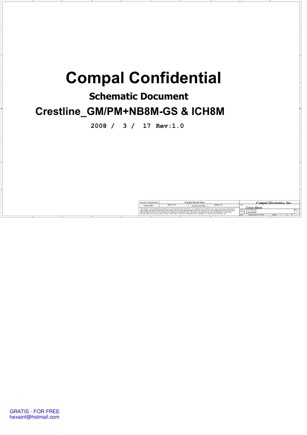 Схема - Материнская плата Compal Electronics, Inc. LA-4121P