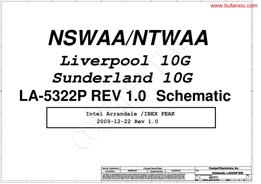 Схема - Материнская плата Compal Electronics, Inc. LA-5322P