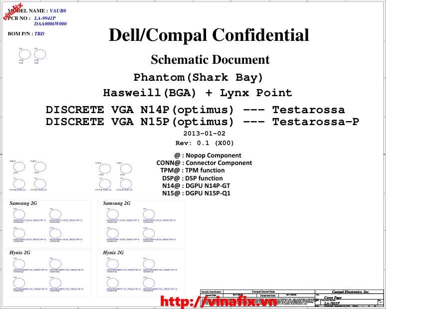 Схема - Материнская плата Compal Electronics, Inc. LA-9941P