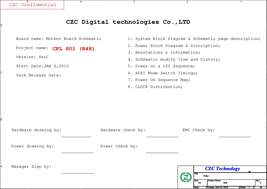 Схемы - Материнская плата CZC Technology CPL S01 (R48)