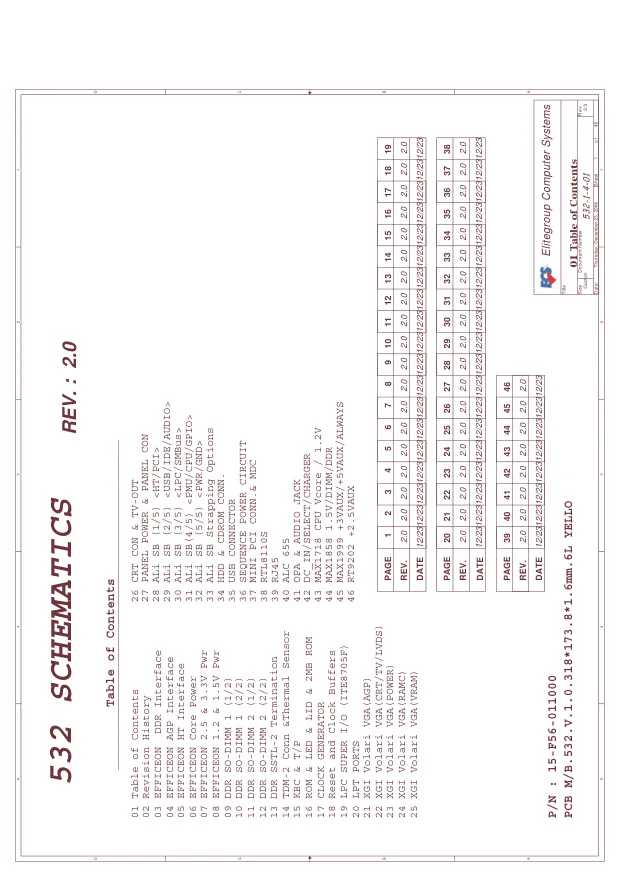 Схемы - Материнская плата Elitegroup Computer Systems Co., Ltd. 532-1-4-01