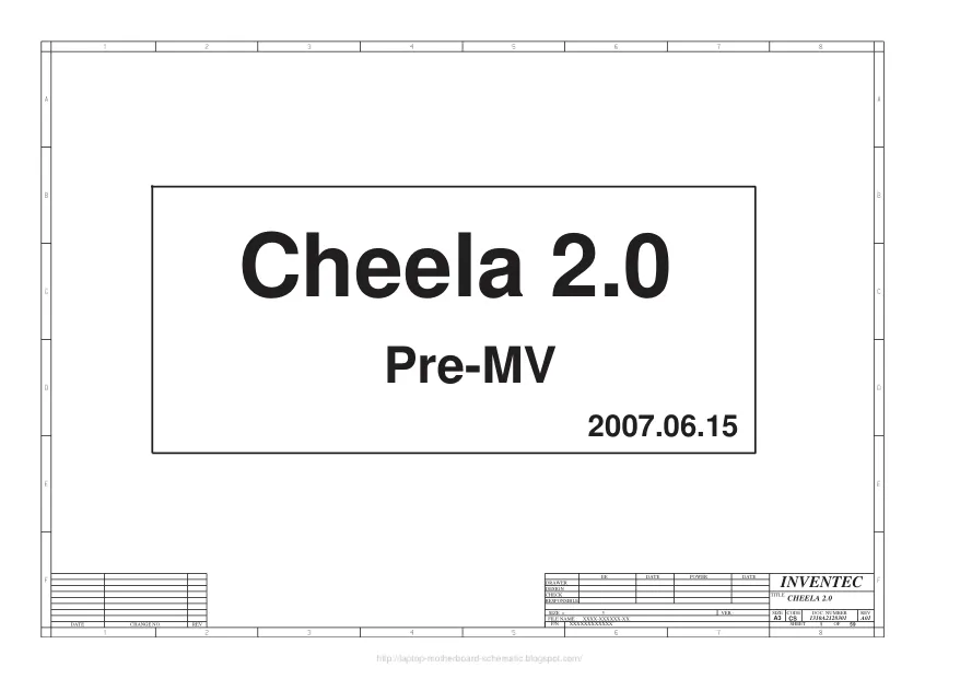 Схема - Материнская плата Inventec Corporation Cheela 2.0
