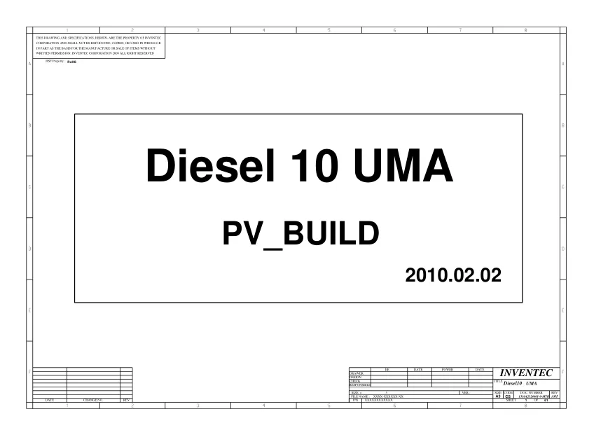 Схема - Материнская плата Inventec Corporation Diesel 10 UMA