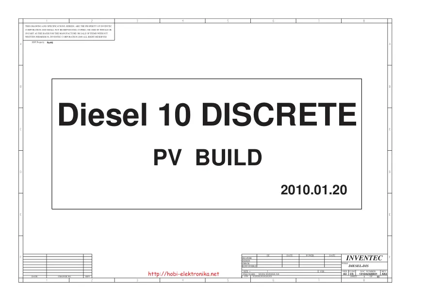Схема - Материнская плата Inventec Corporation Diesel 10 DISCRETE