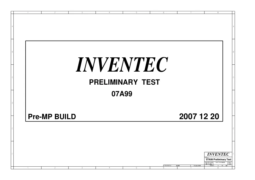 Схема - Материнская плата Inventec Corporation Potomac 10