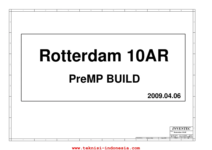 Схема - Материнская плата Inventec Corporation Rotterdam 10AR