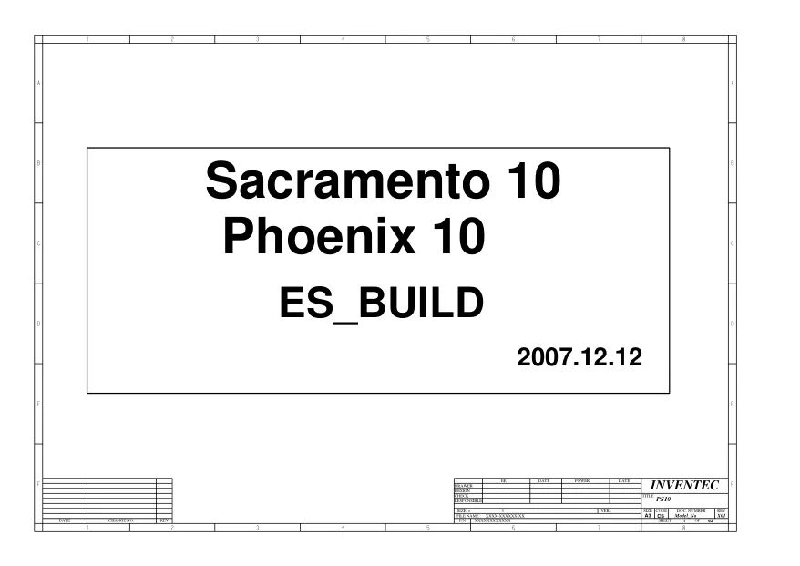 Схема - Материнская плата Inventec Corporation Sacramento 10