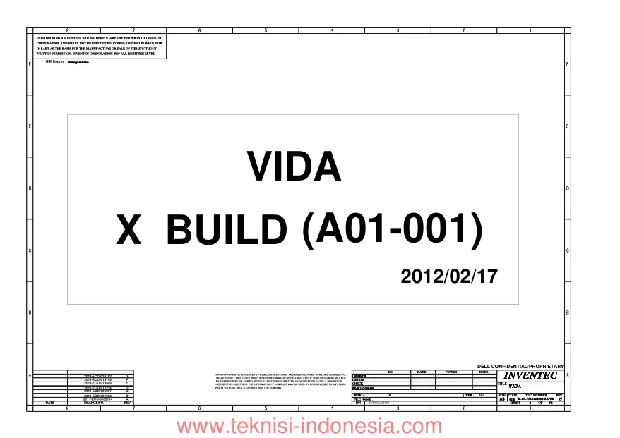 Схема - Материнская плата Inventec Corporation VIDA