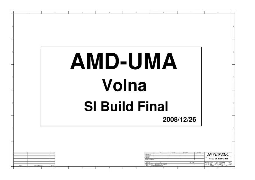 Схема - Материнская плата Inventec Corporation VOLNA AMD UMA