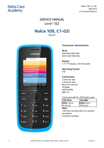 Nokia Corporation 109 / C1-02i