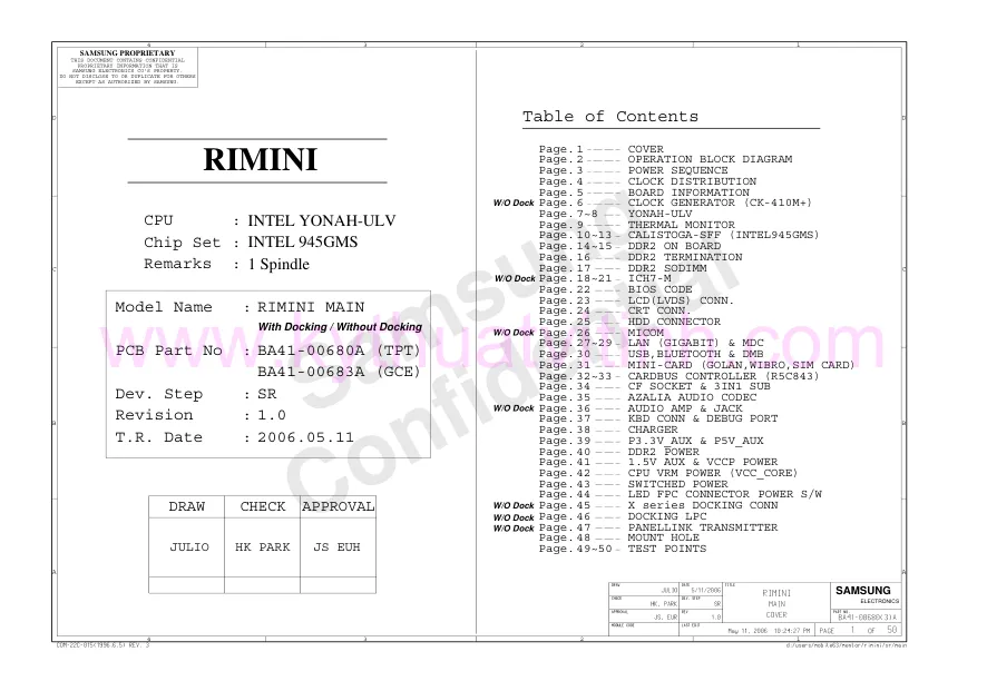 Схема - Ноутбук Samsung Group NP-Q40 (RIMINI)