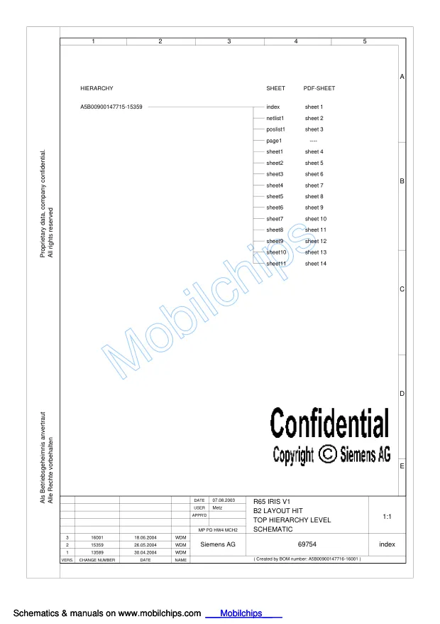 Схемы - Мобильный телефон Siemens AG SL65