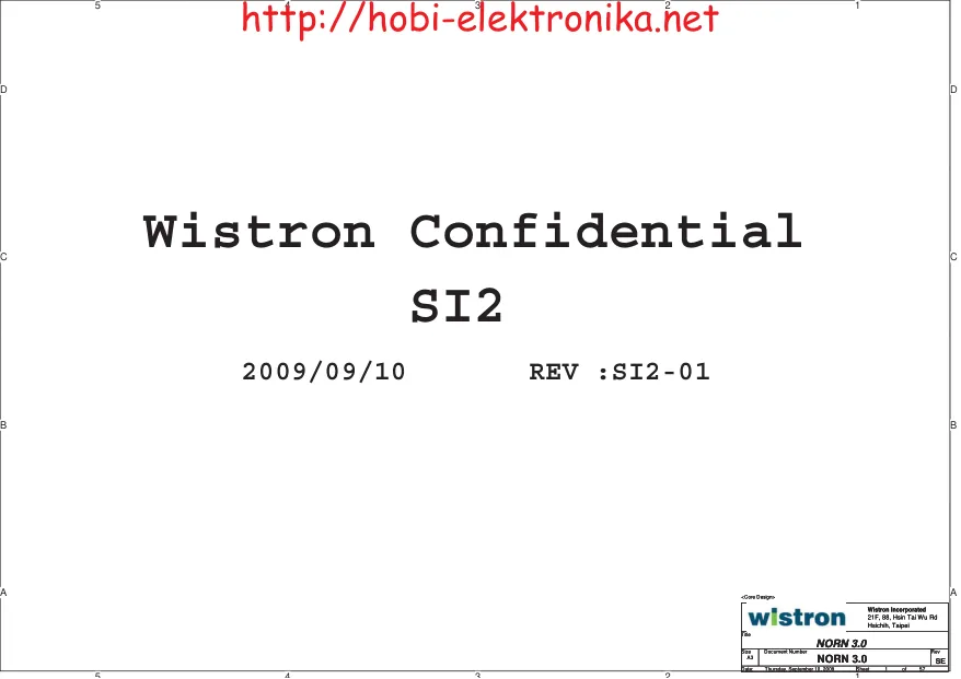 Схема - Материнская плата Wistron Corporation NORN 3.0